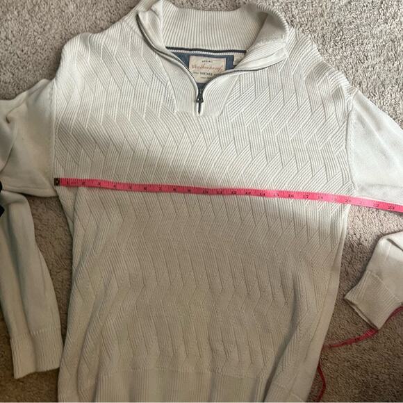 Original Weatherproof Cream Men's 1/4 zip Sweater Size Large - Picture 5 of 6